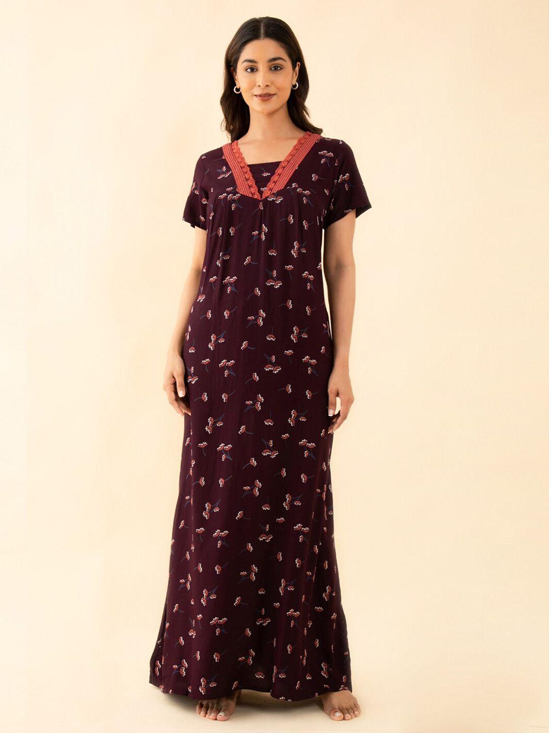 maybell floral printed maxi nightdress