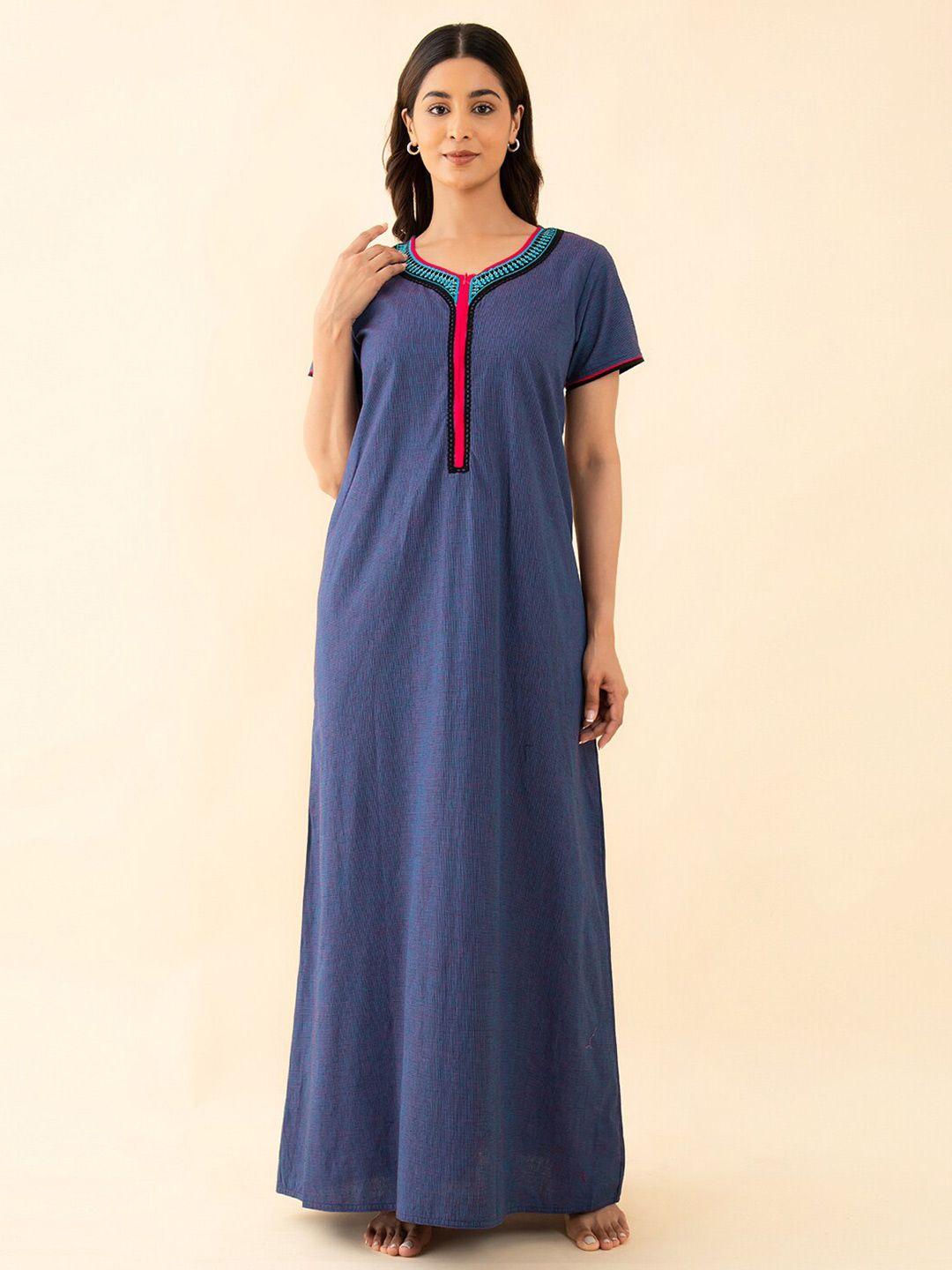 maybell v-neck pure cotton maxi nightdress