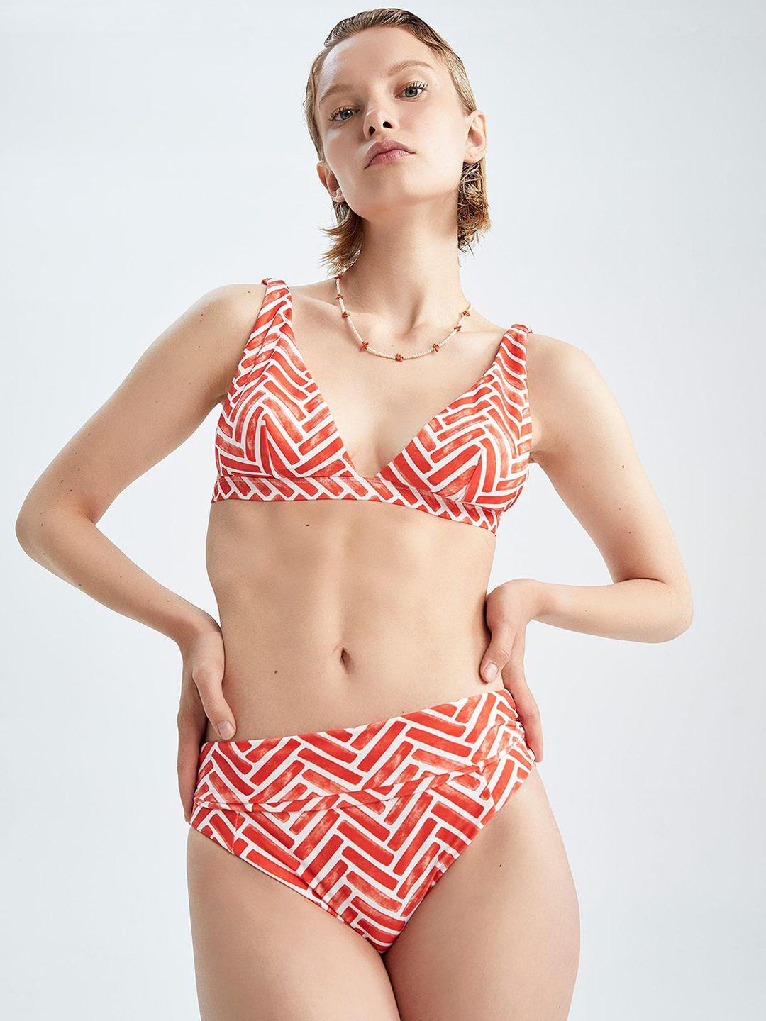 defacto striped bikini swimwear set