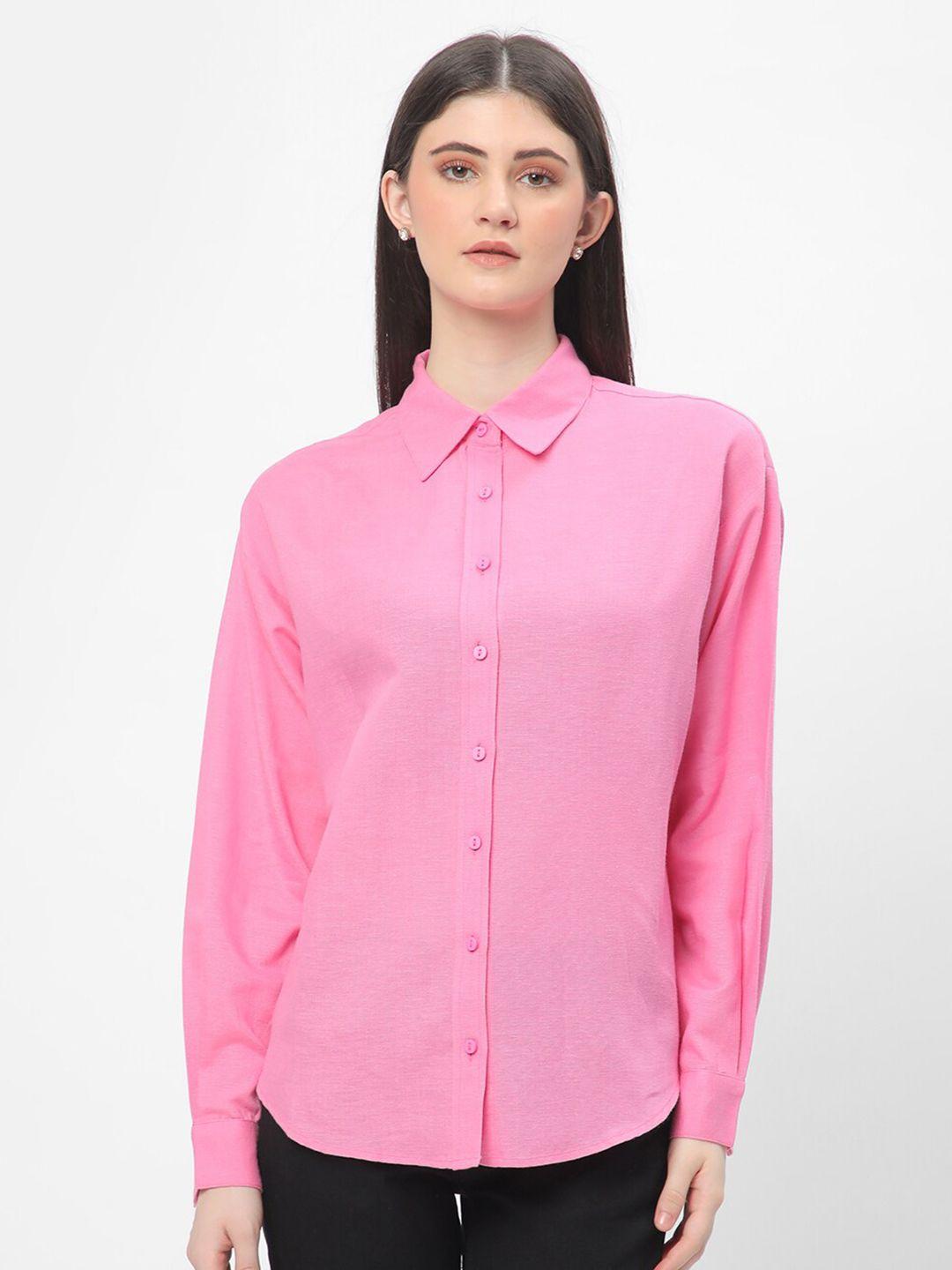 r&b spread collar shirt style top