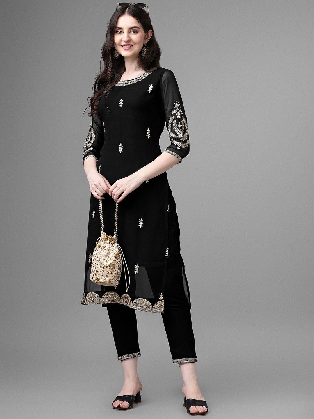 gorgone georgette sequence embroidery kurta