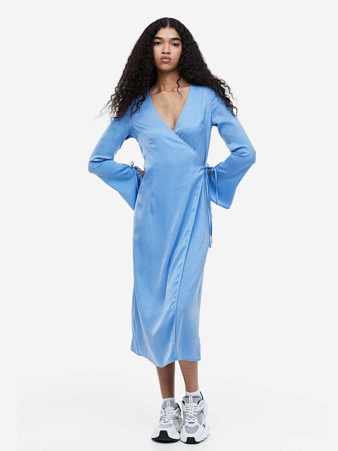 h&m satin wrap dresses