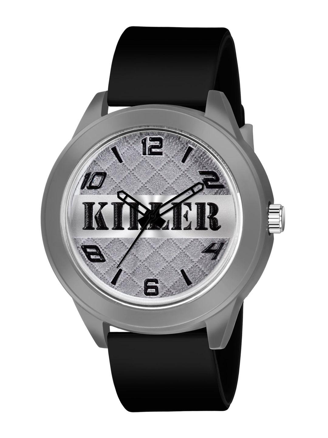 killer men brass printed dial & straps analogue watch kl-9606