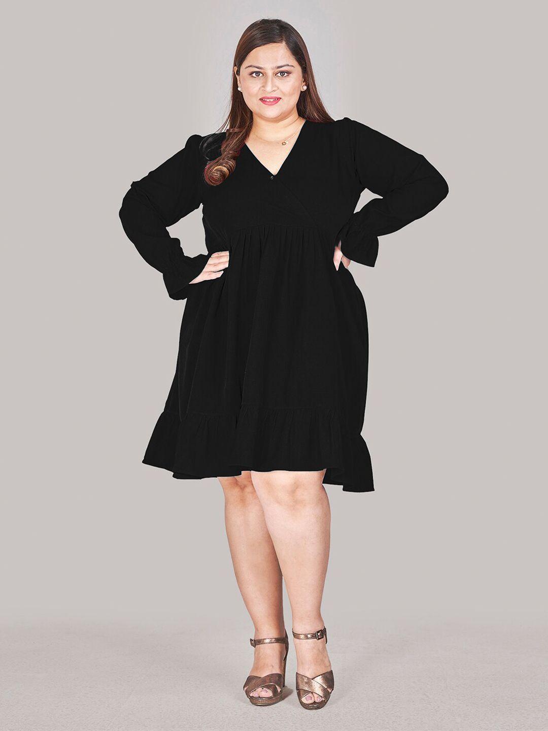 curvy lane bell sleeves gathered a-line dress