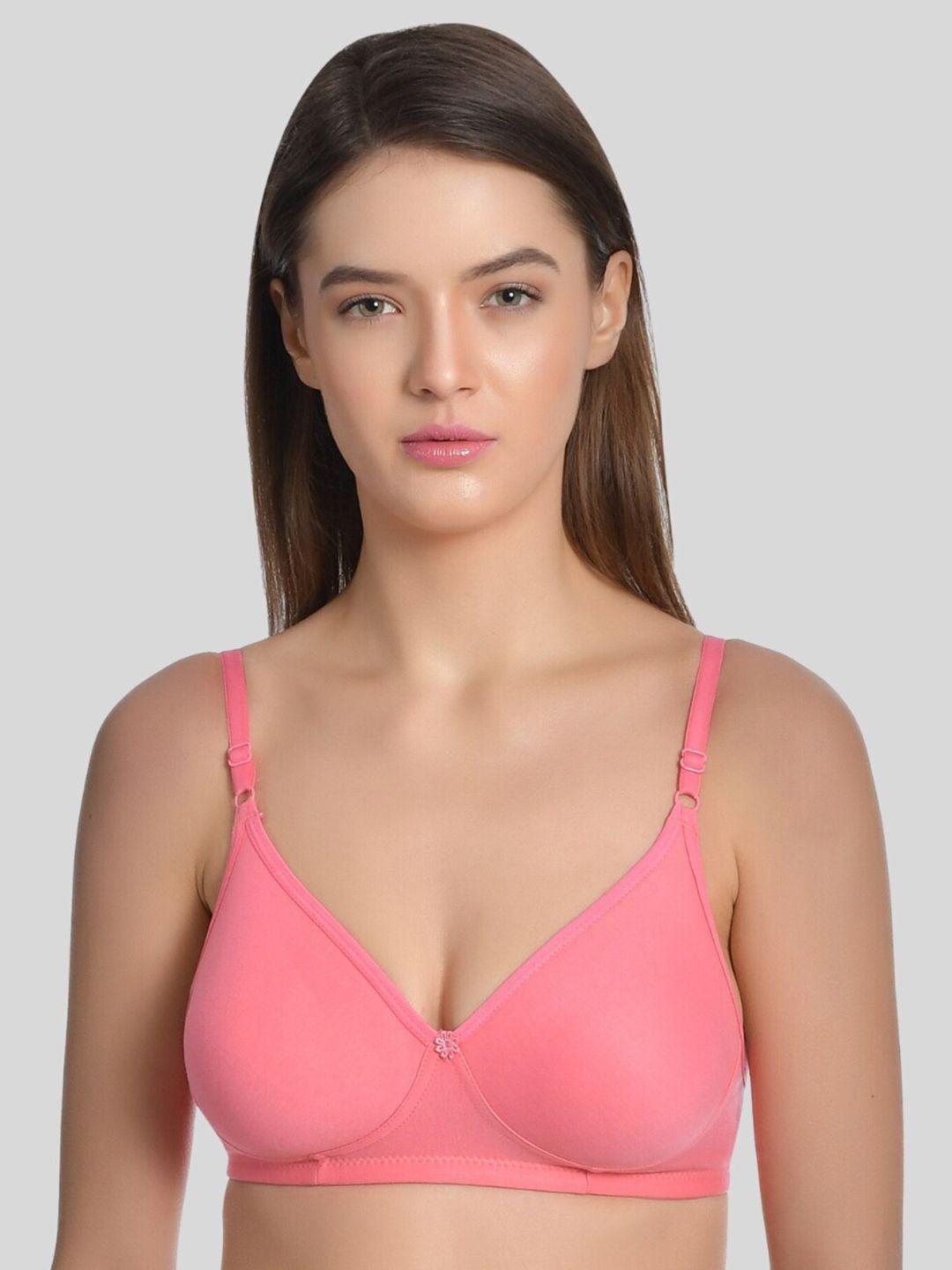 aimly seamless medium coverage all day comfort non-wired non-padded cotton t-shirt bra