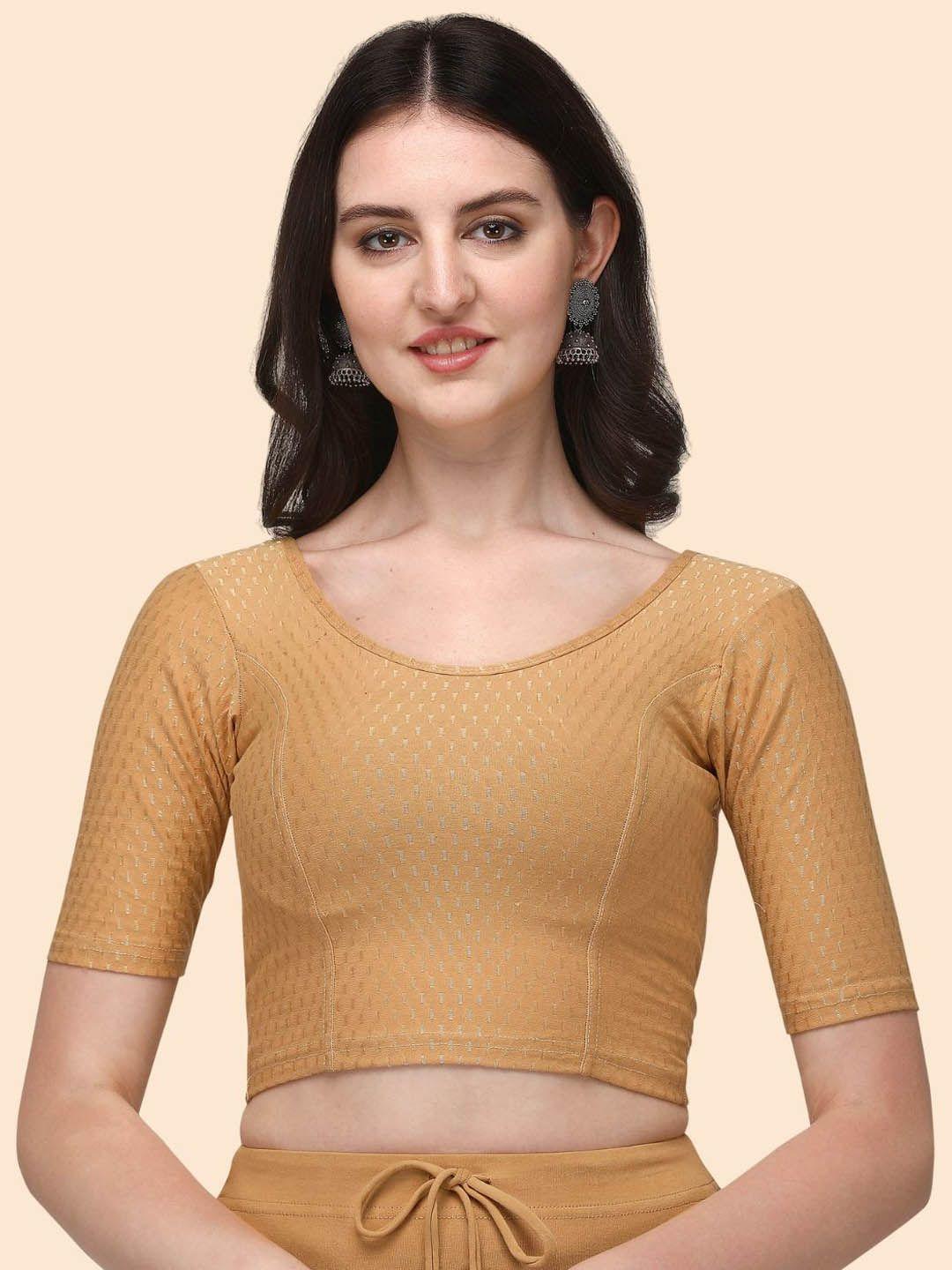 here&now self design stretchable saree blouse