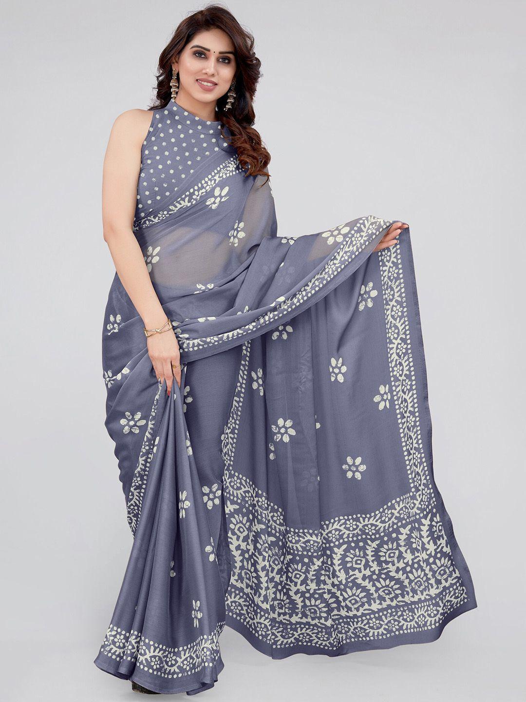 mirchi fashion batik block printed saree