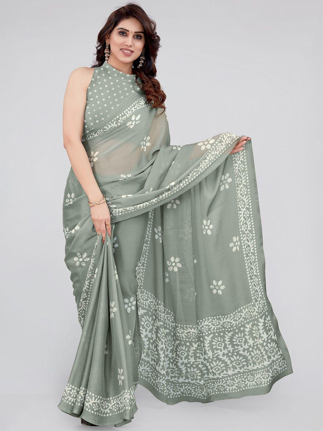 mirchi fashion batik block printed saree