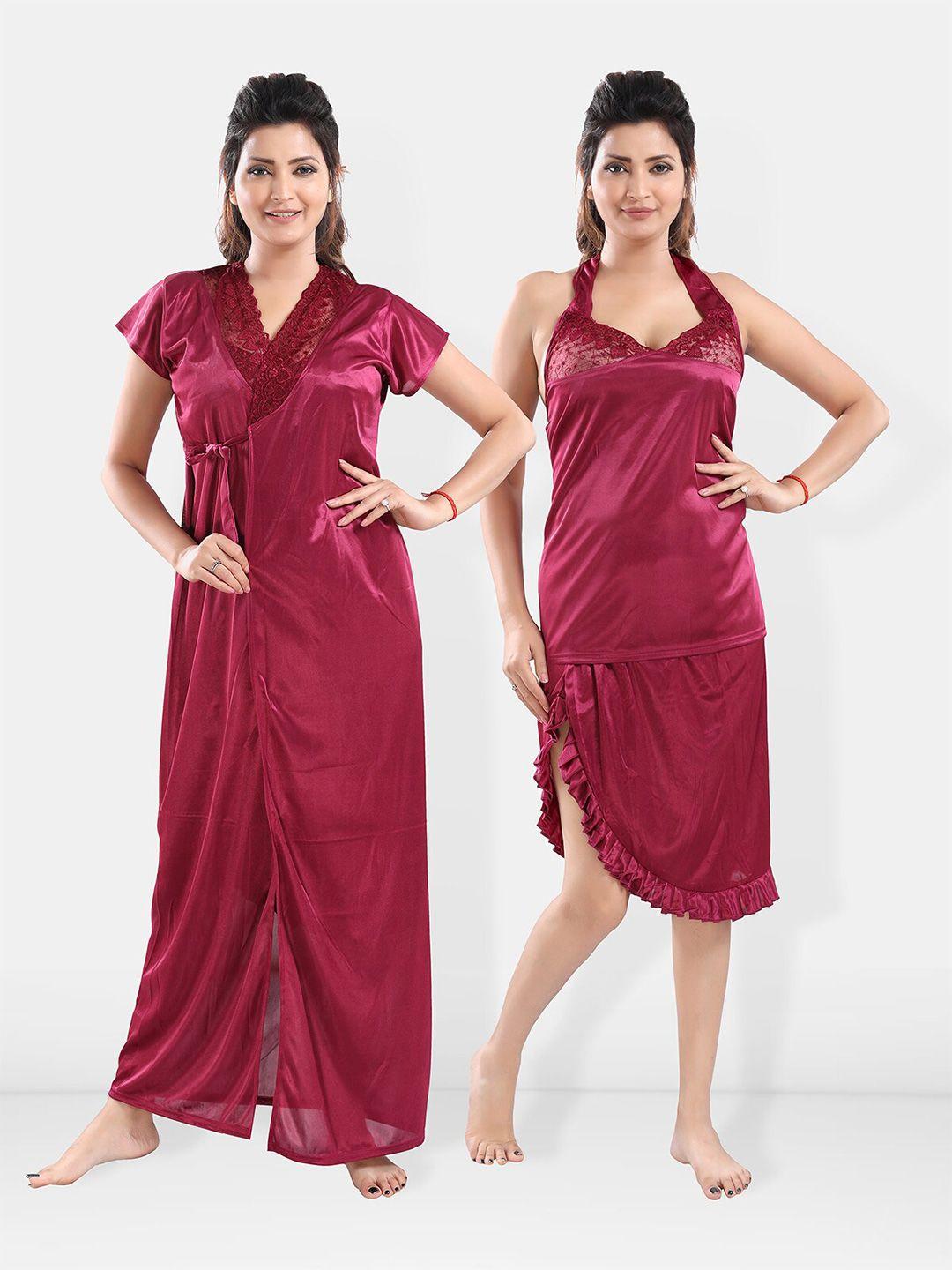 be you maxi satin wrap nightdress