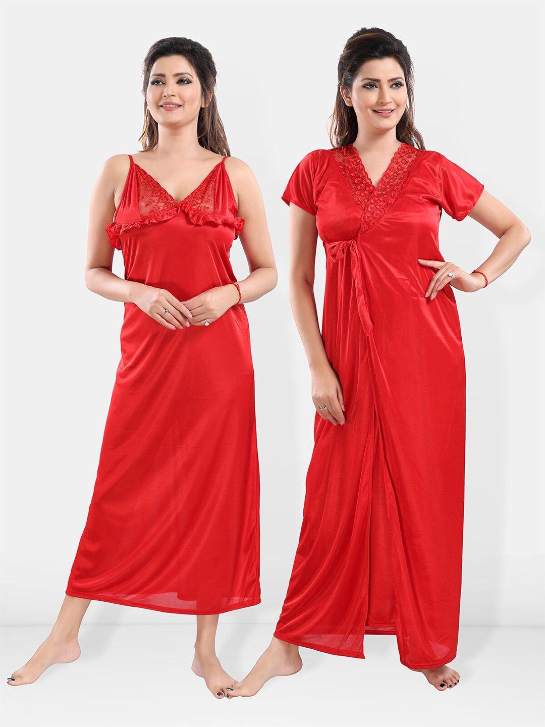 be you satin maxi nightdress with robe