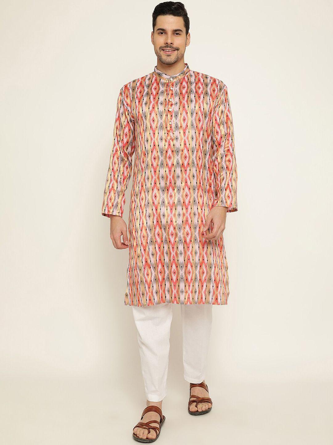 stuffie land abstract printed regular pure cotton kurta with pyjamas