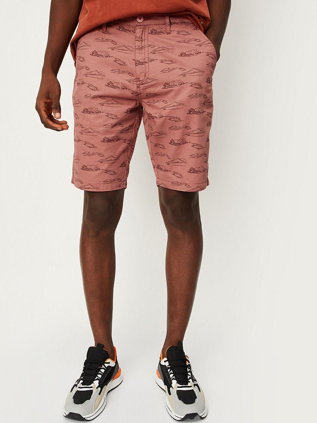 max men conversational printed pure cotton shorts