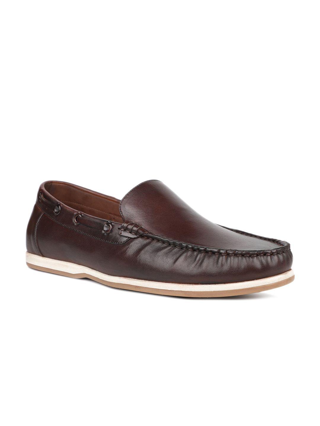 atesber men textured leather loafers