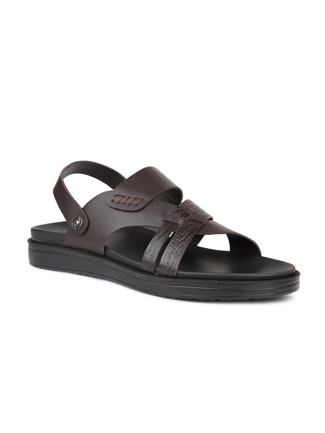 atesber leather comfort sandals with buckle