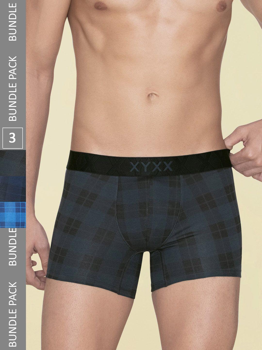 xyxx pack of 3 checked trunks xytrnk3pckn981