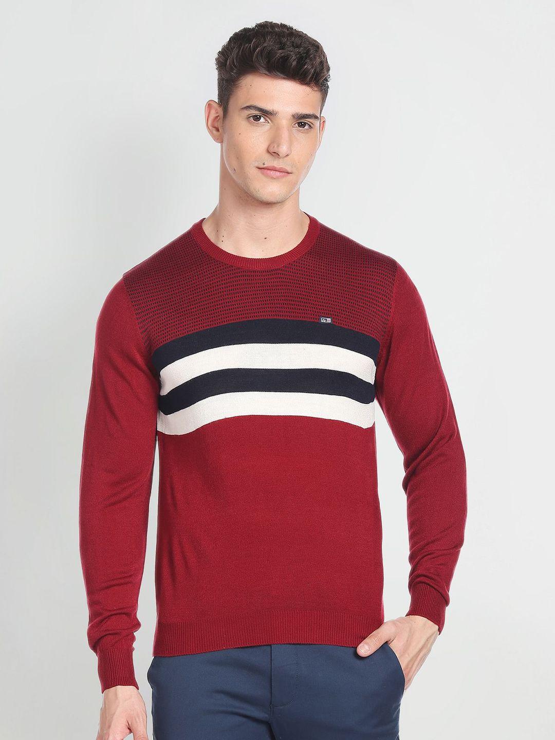 arrow sport long sleeves striped pullover