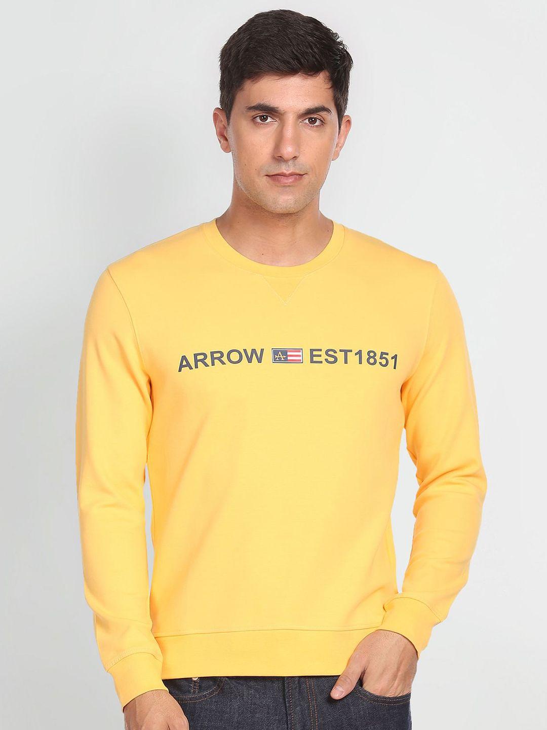 arrow sport typography printed sweatshirt