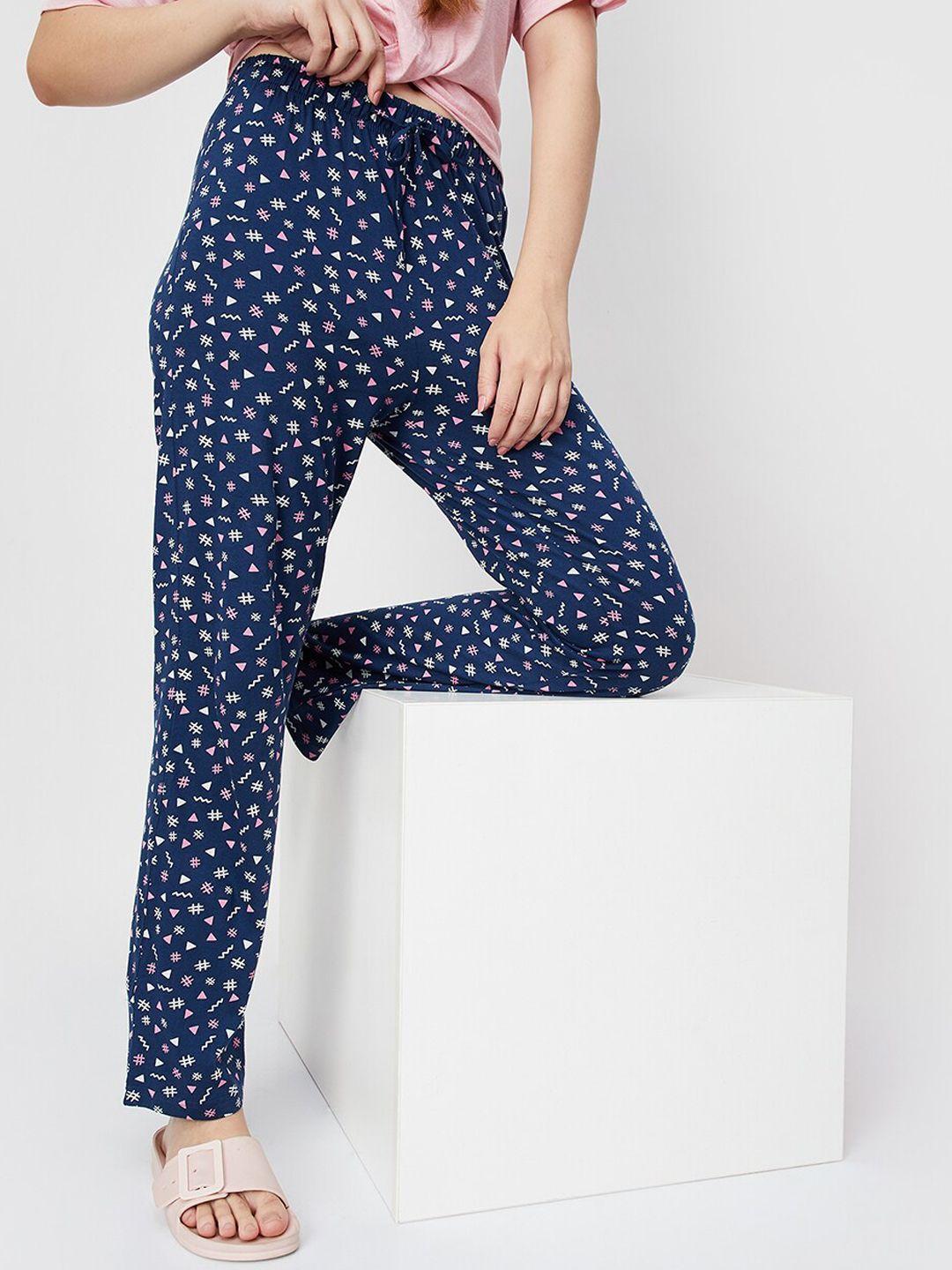 max printed pure cotton lounge pants