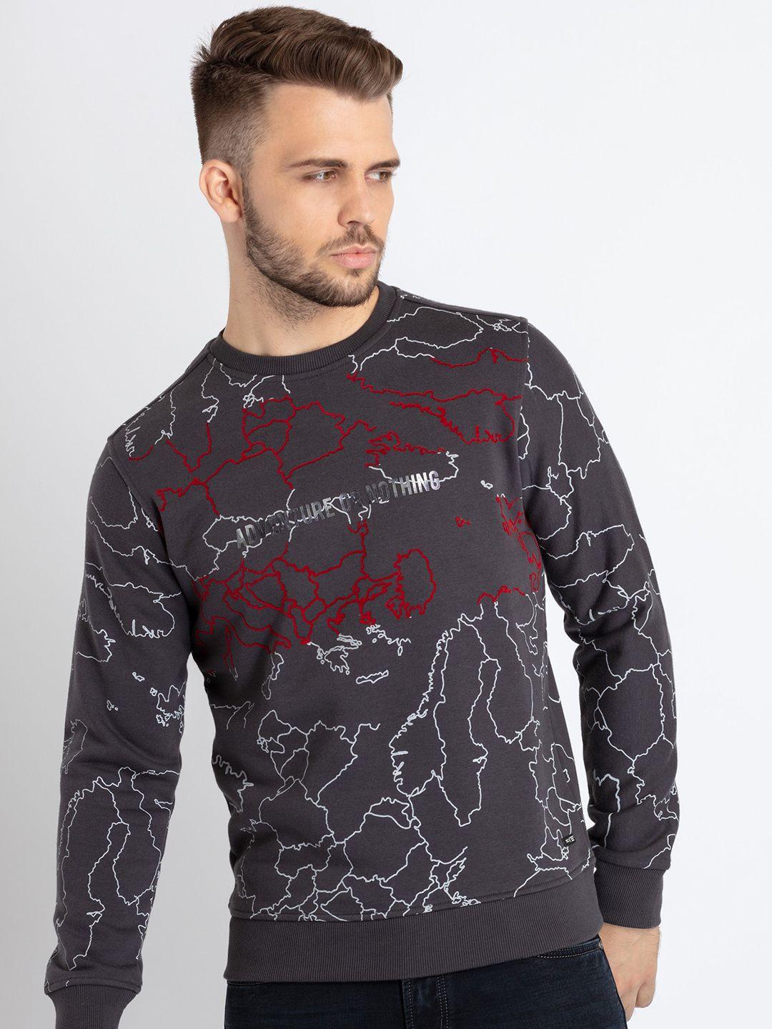 status quo abstract printed cotton sweatshirt