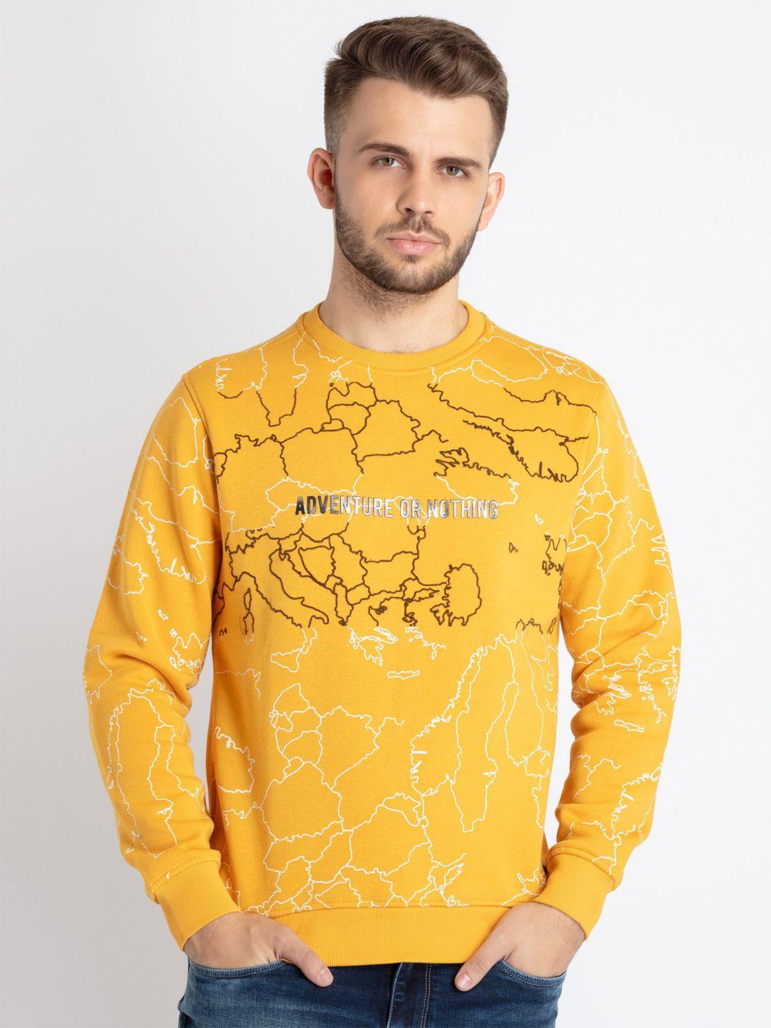 status quo abstract printed cotton pullover