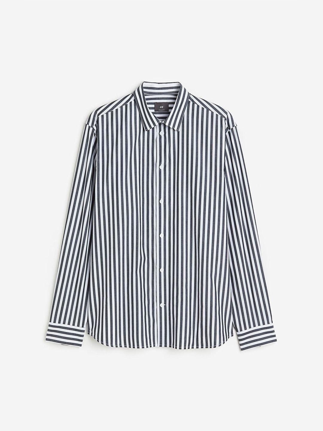 h&m regular fit poplin shirt