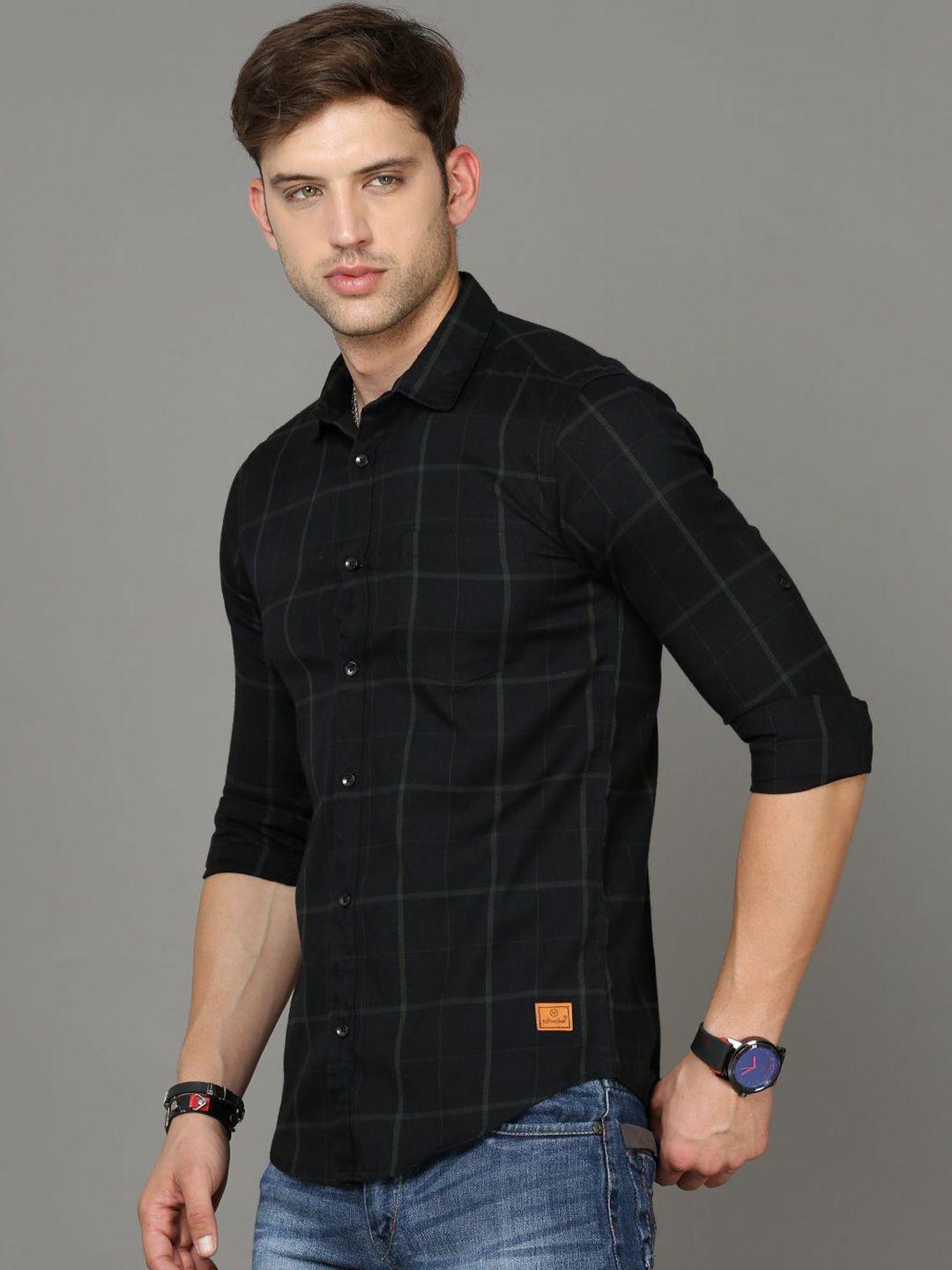 tallwalker checked standard cotton casual shirt