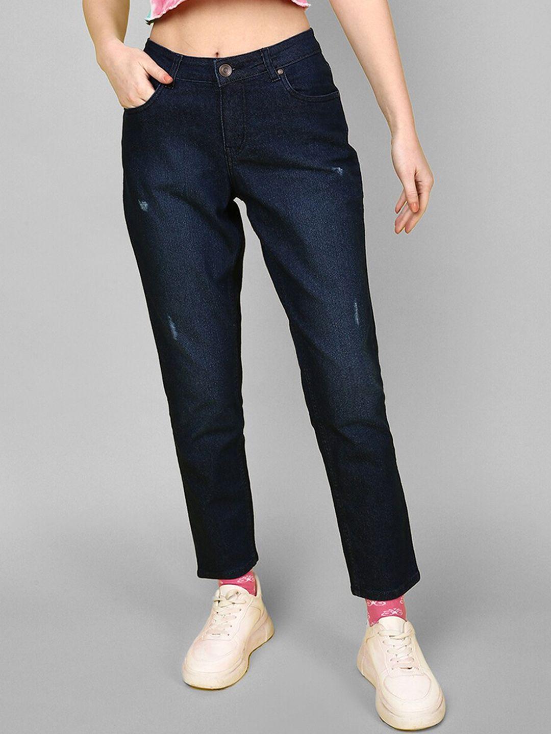 juneberry women original slim fit low distress light fade stretchable jeans