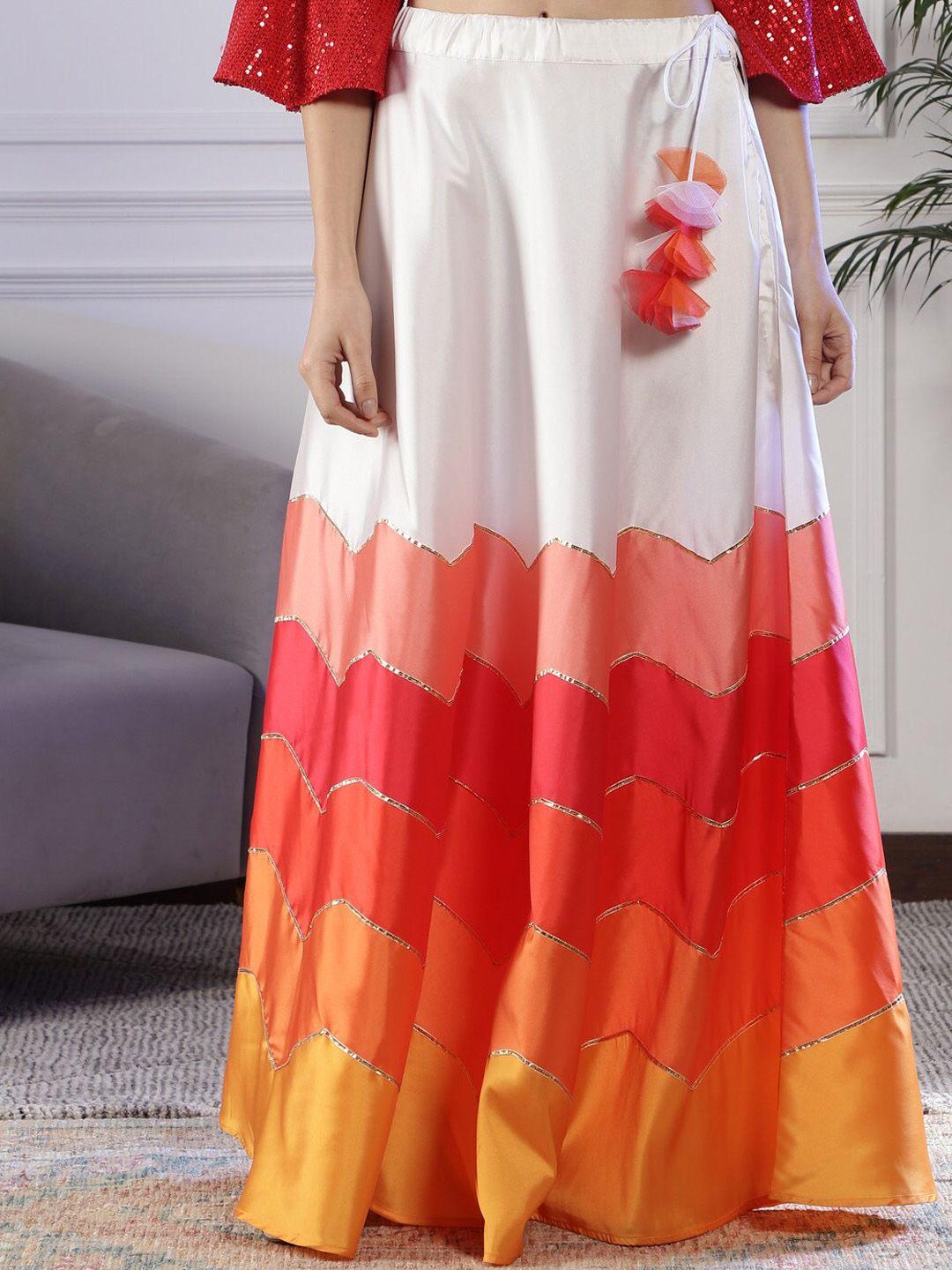 neudis ombre printed flared maxi skirt