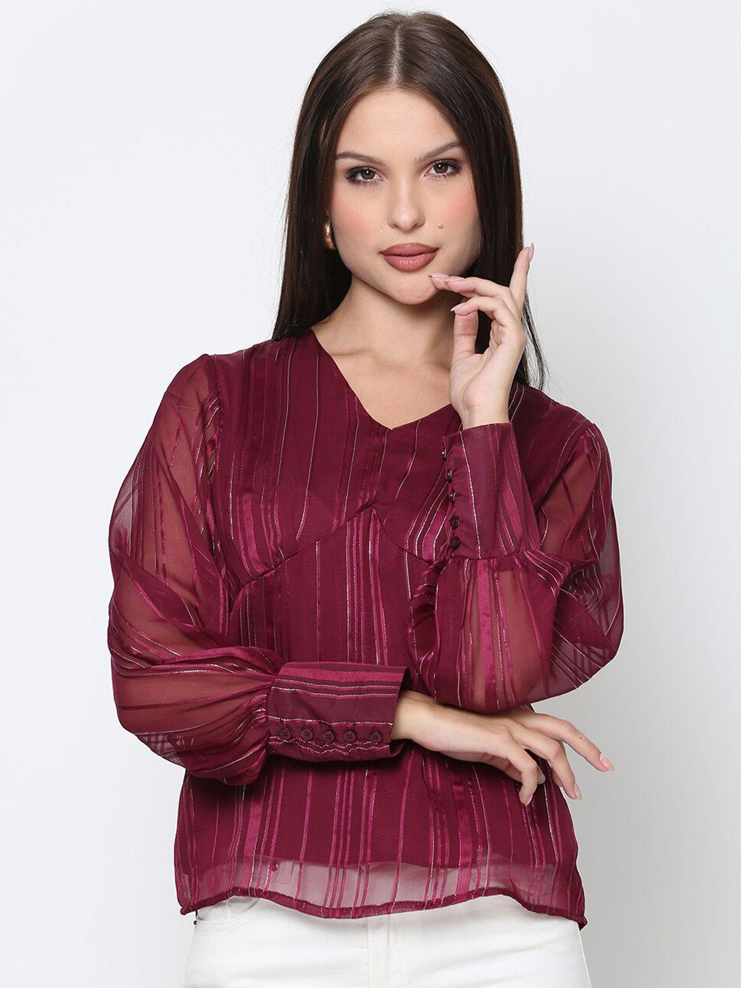 driro striped cuffed sleeve top