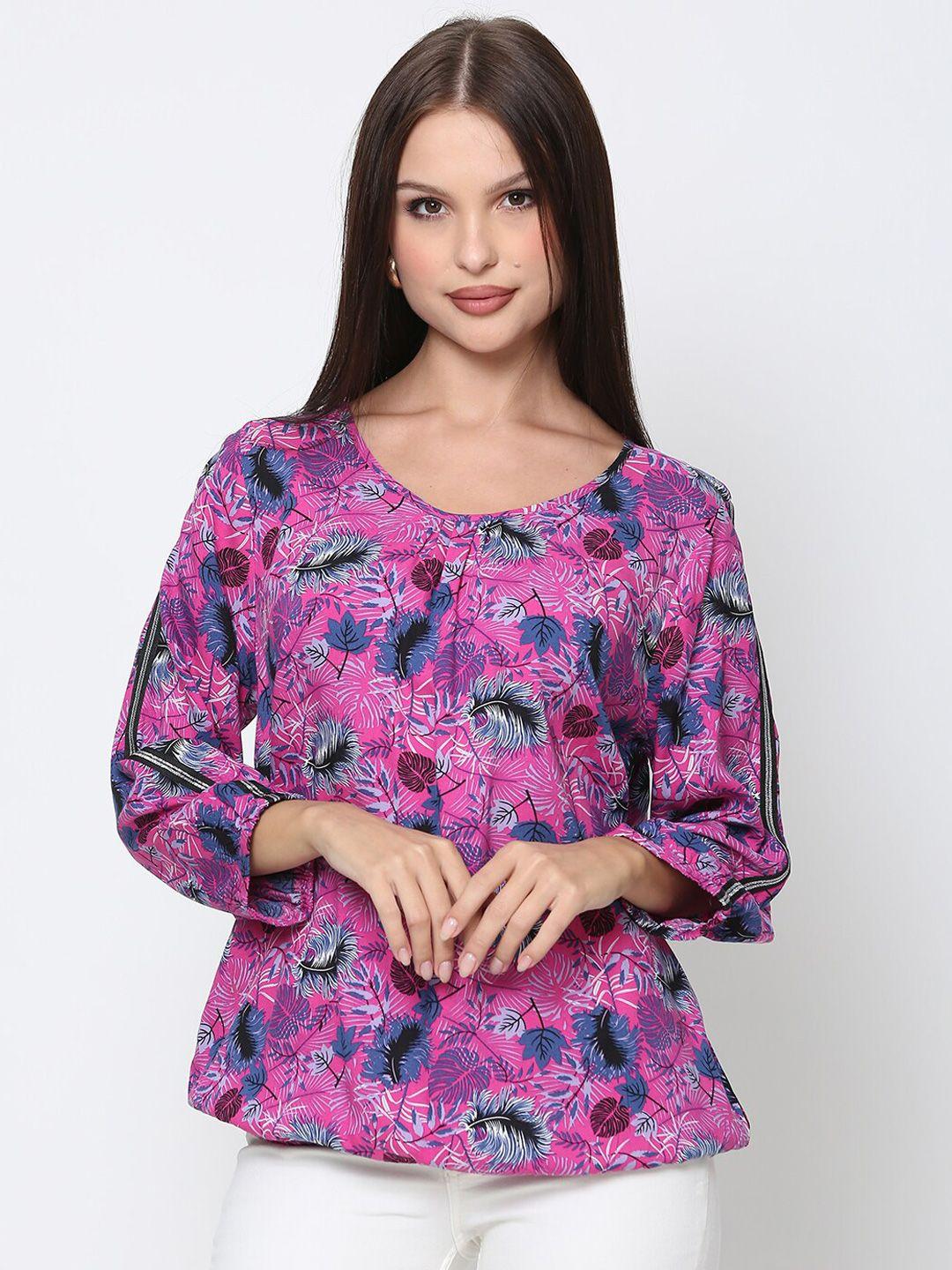 driro floral printed round neck top