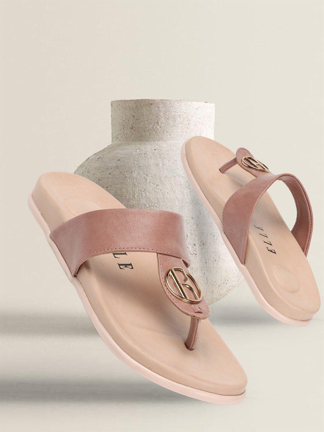 elle buckled t-strap flats