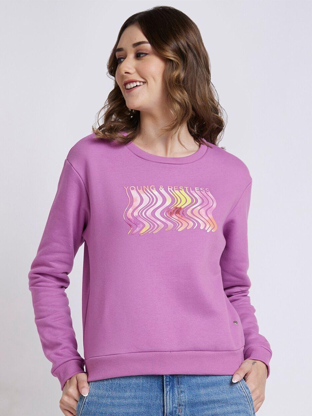 spykar graphic printed cotton sweatshirt