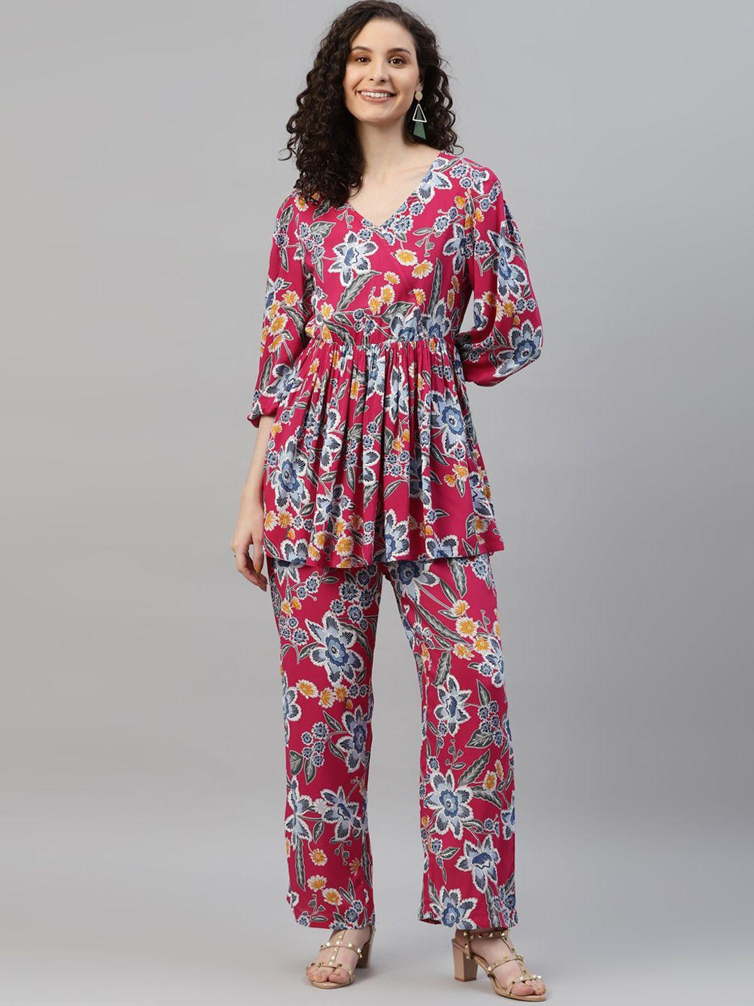 deebaco printed tunic with trousers