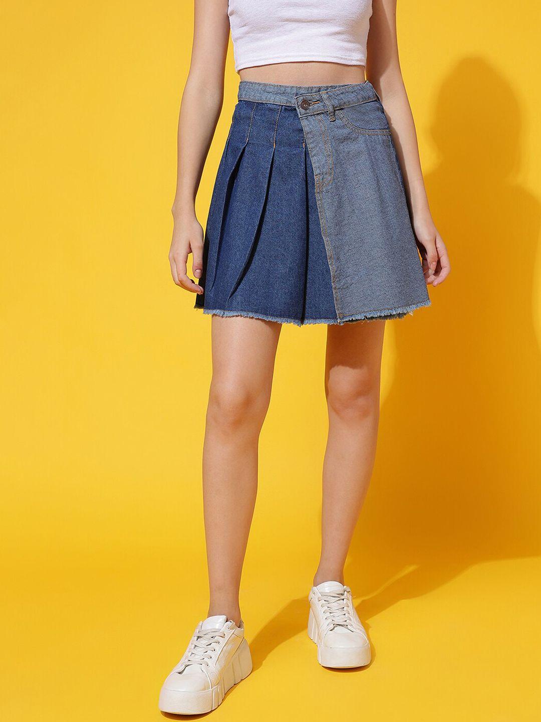 belliskey above knee denim skirt