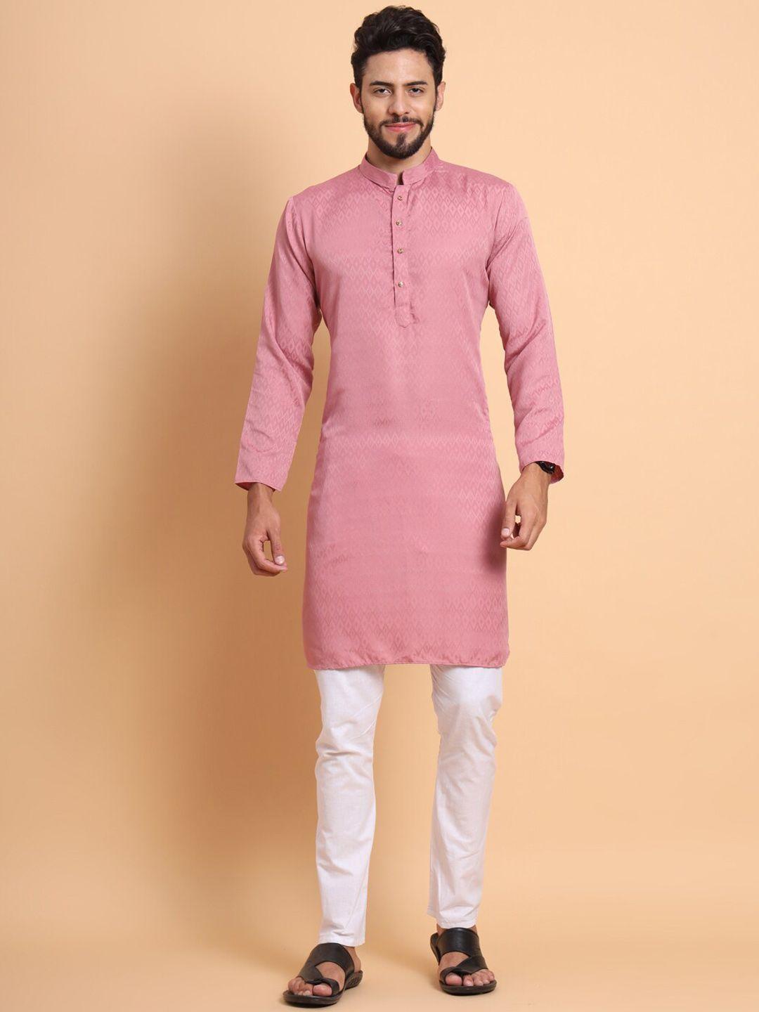 swagg india geometric woven design jacquard kurta