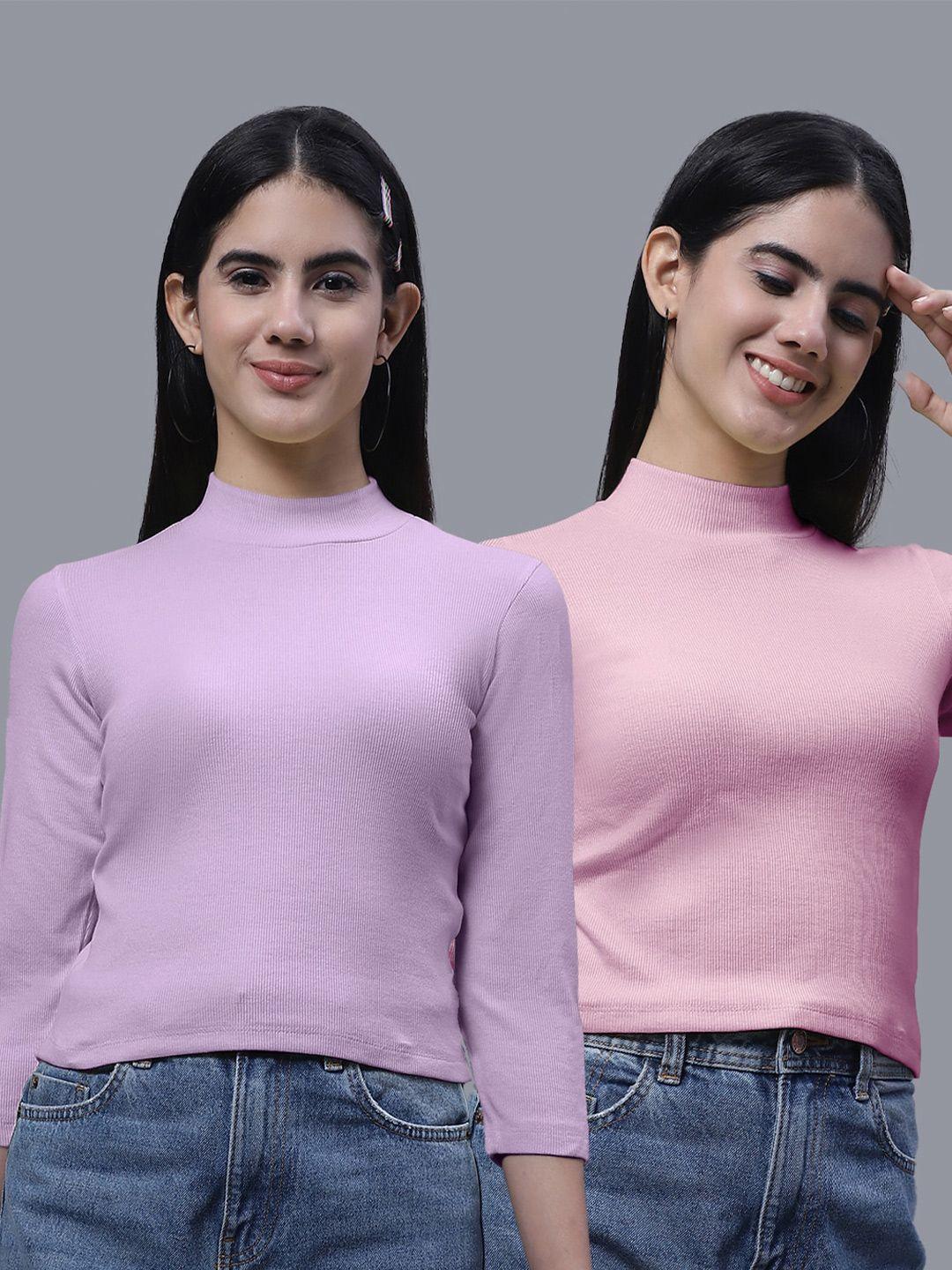 fbar high neck fitted cotton crop top