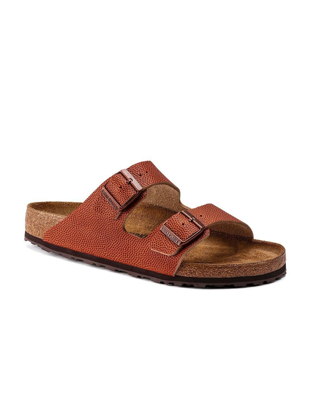 birkenstock men arizona horween regular width two-strap comfort sandals