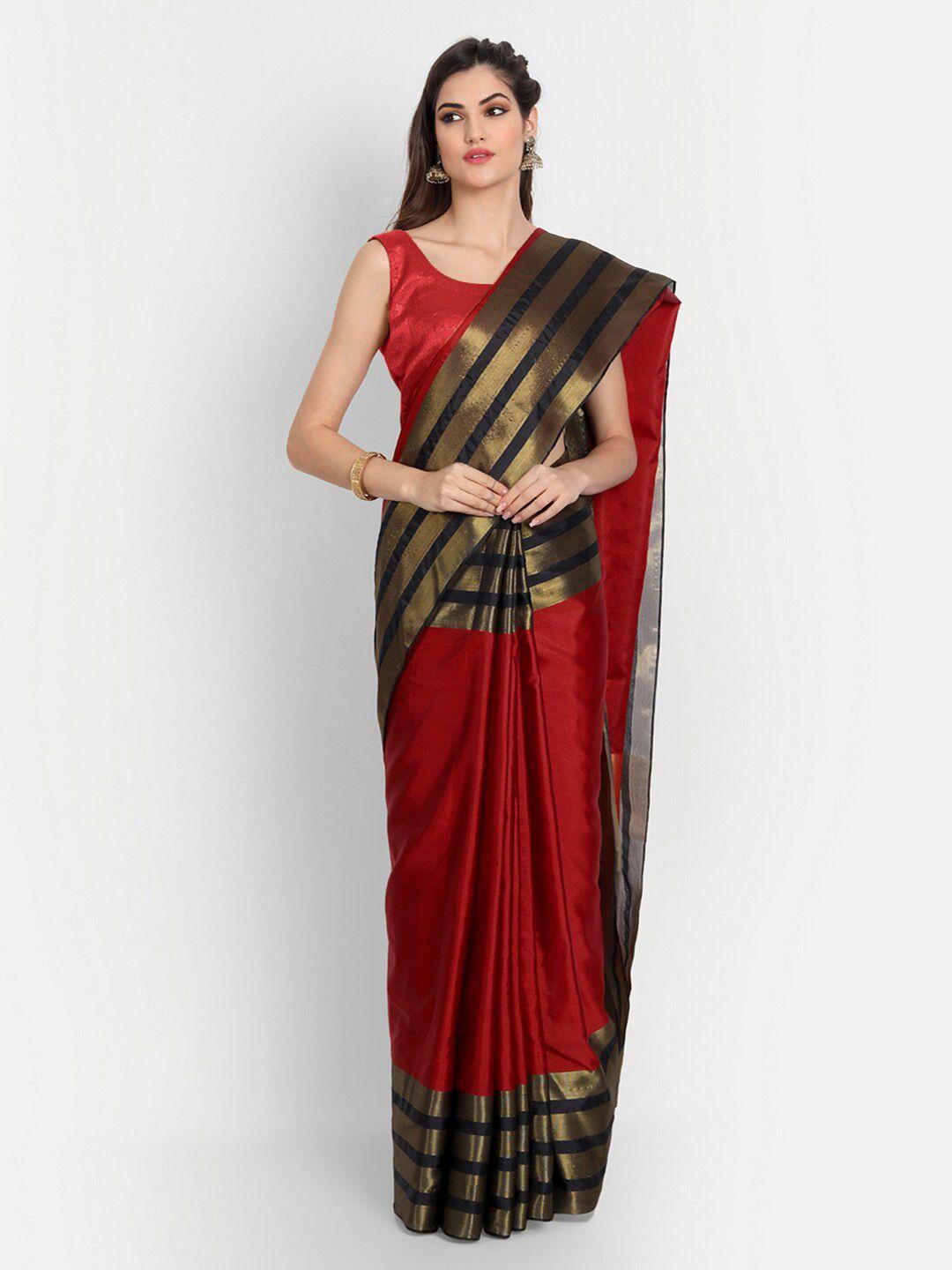 baps striped zari pure cotton kota saree