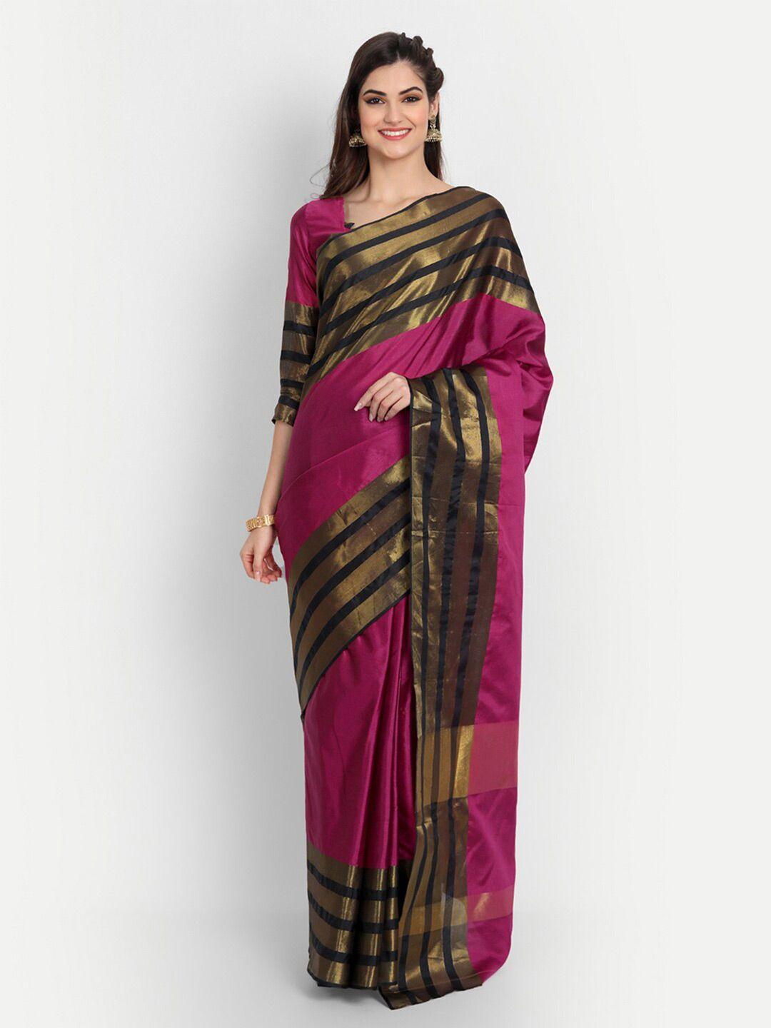 baps striped zari pure cotton kota saree