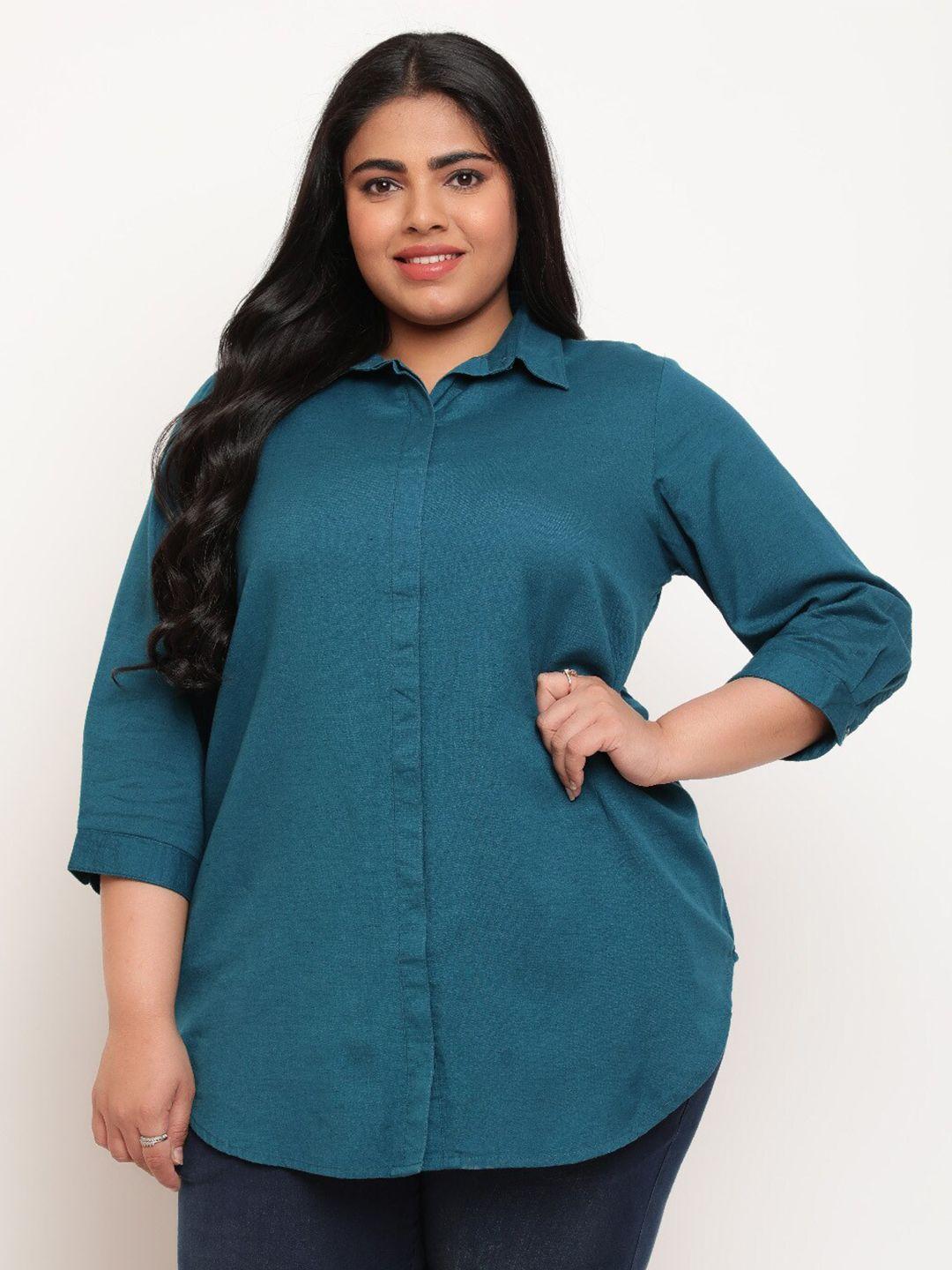 amydus plus size regular fit opaque casual shirt