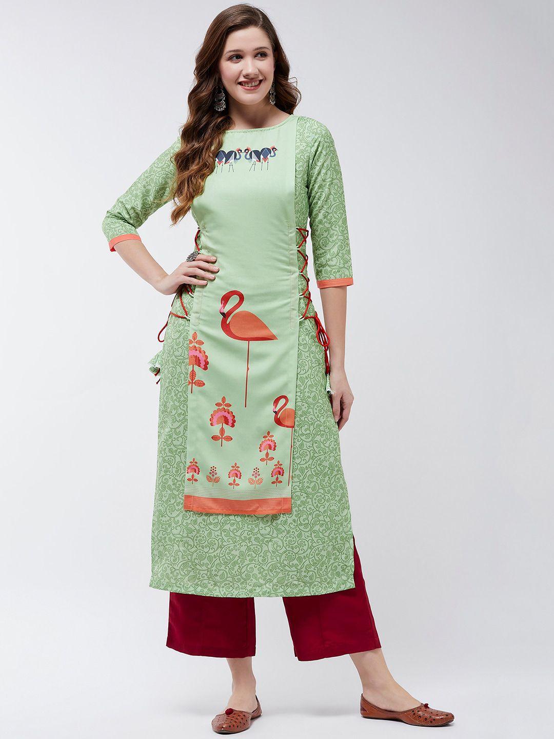 pannkh flamingo printed kurta