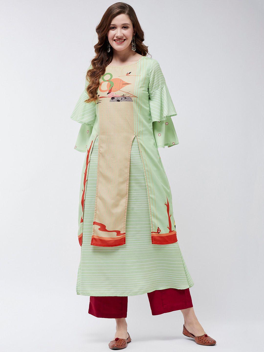 pannkh flared sleeves anarkali kurta