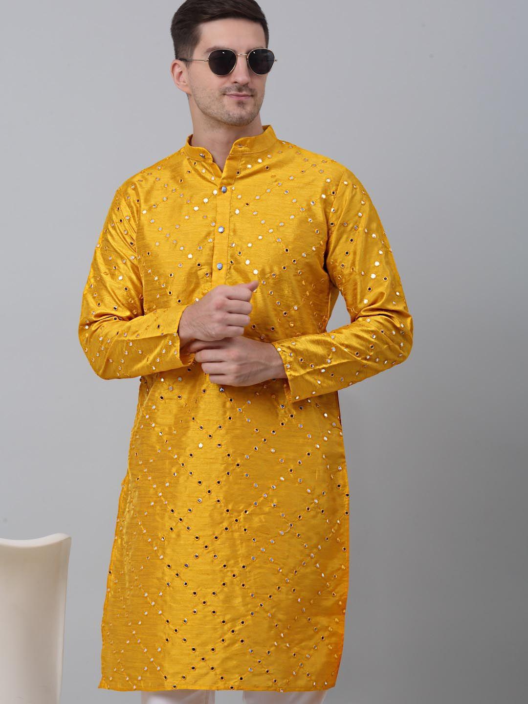 jompers mirror work embellished straight kurta