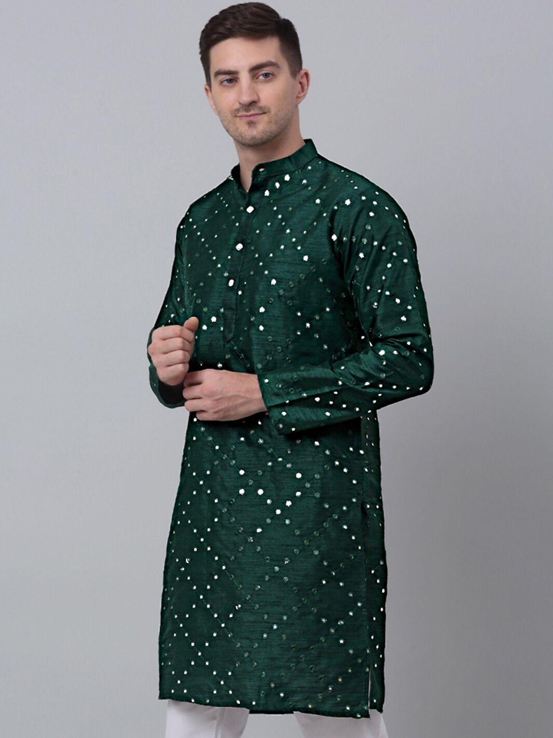 jompers mirror work embellished straight kurta