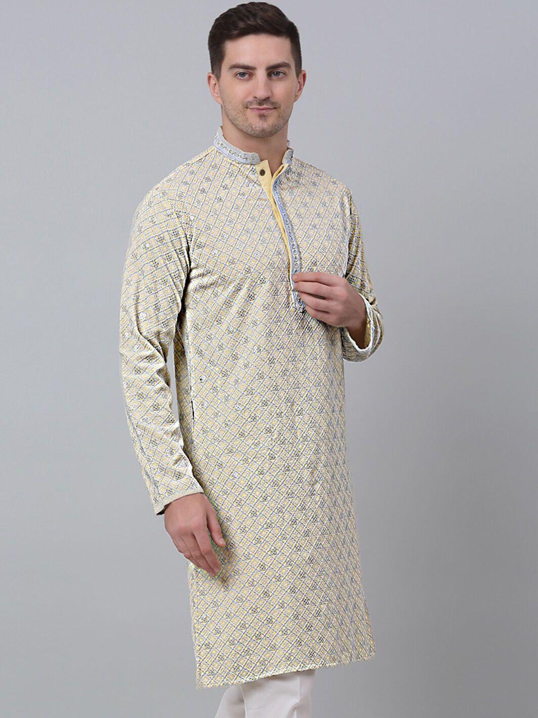 jompers ethnic motifs embroidered sequin embellished pure cotton kurta