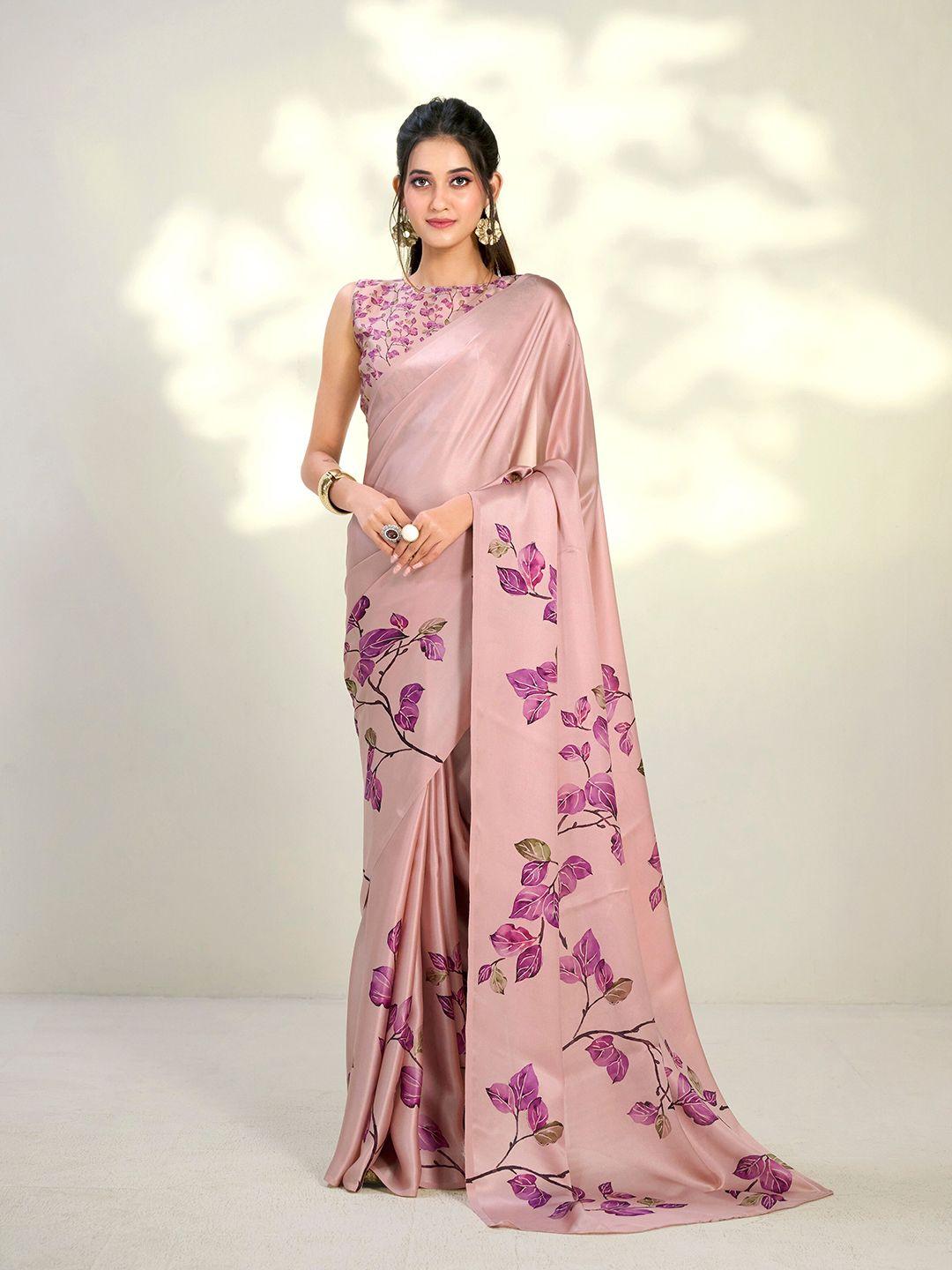 dori floral pure crepe saree