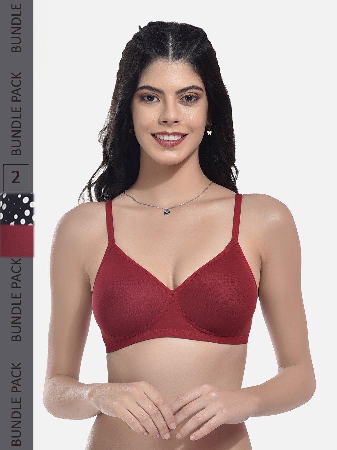 styfun pack of 2 bra full coverage lightly padded