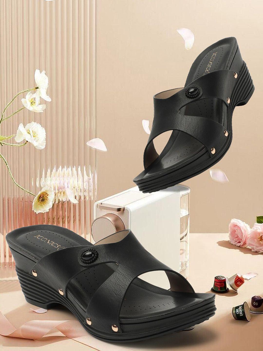 iconics open toe wedges