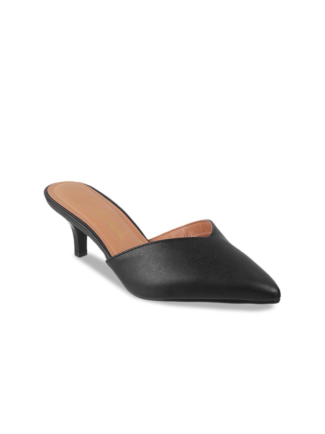 davinchi black kitten mules