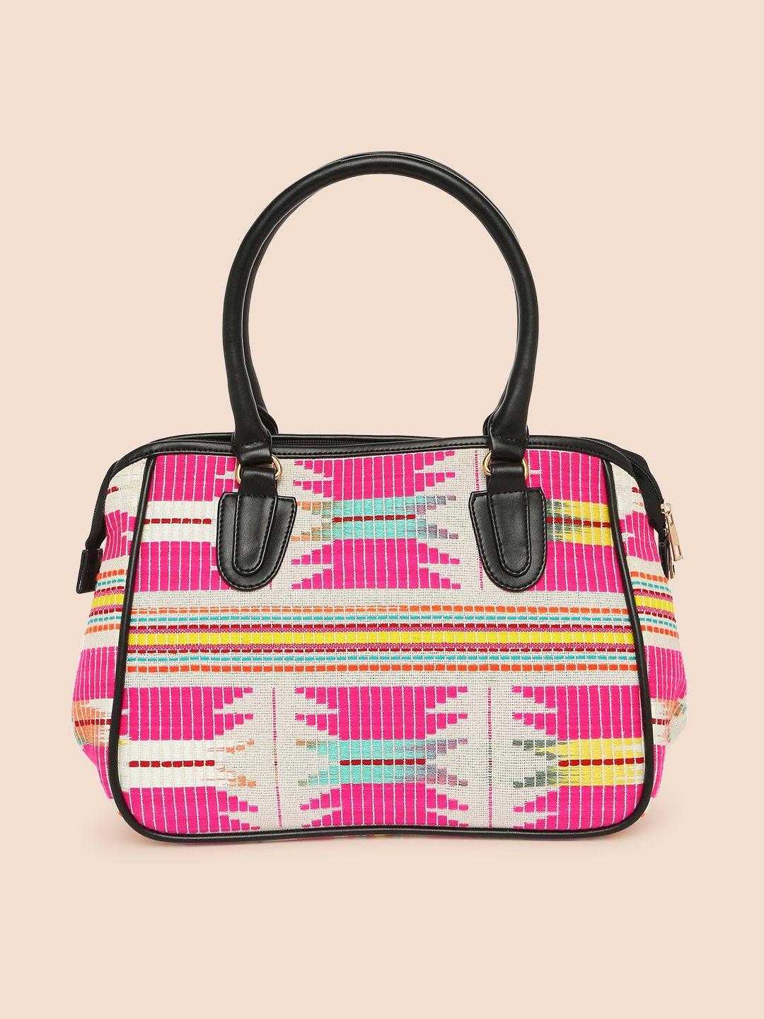 sangria self design structured handheld bag